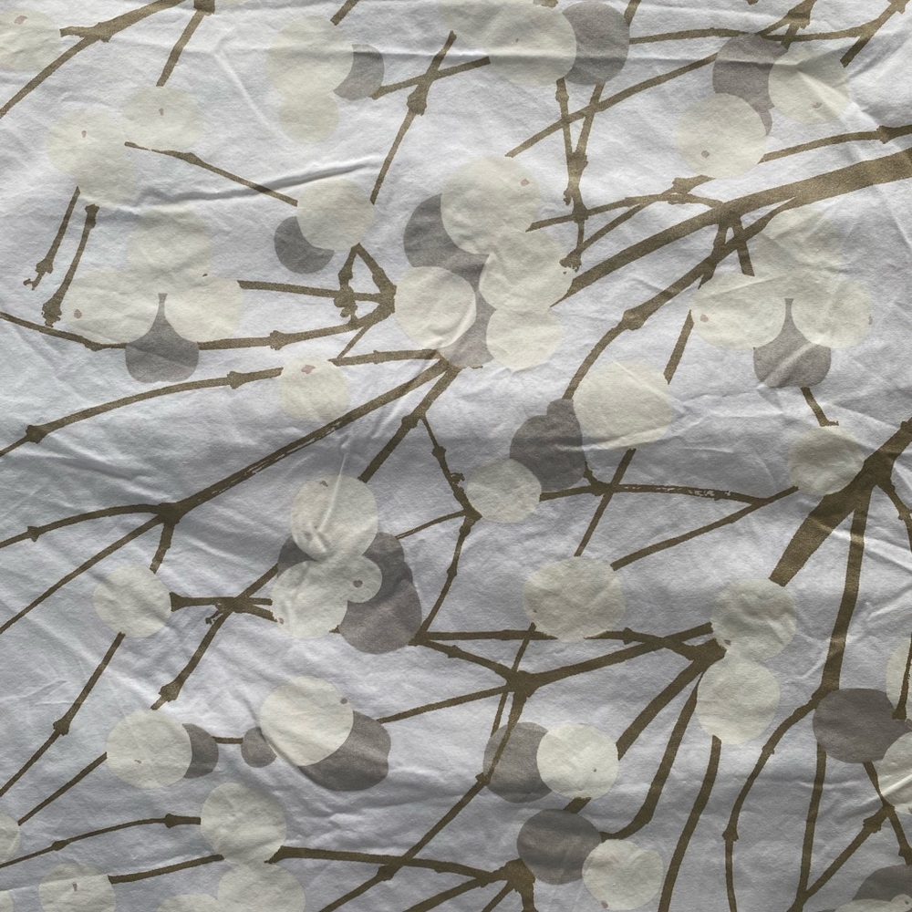 Marimekko Lumimarja cotton duvet cover Full Queen silver white gray brown